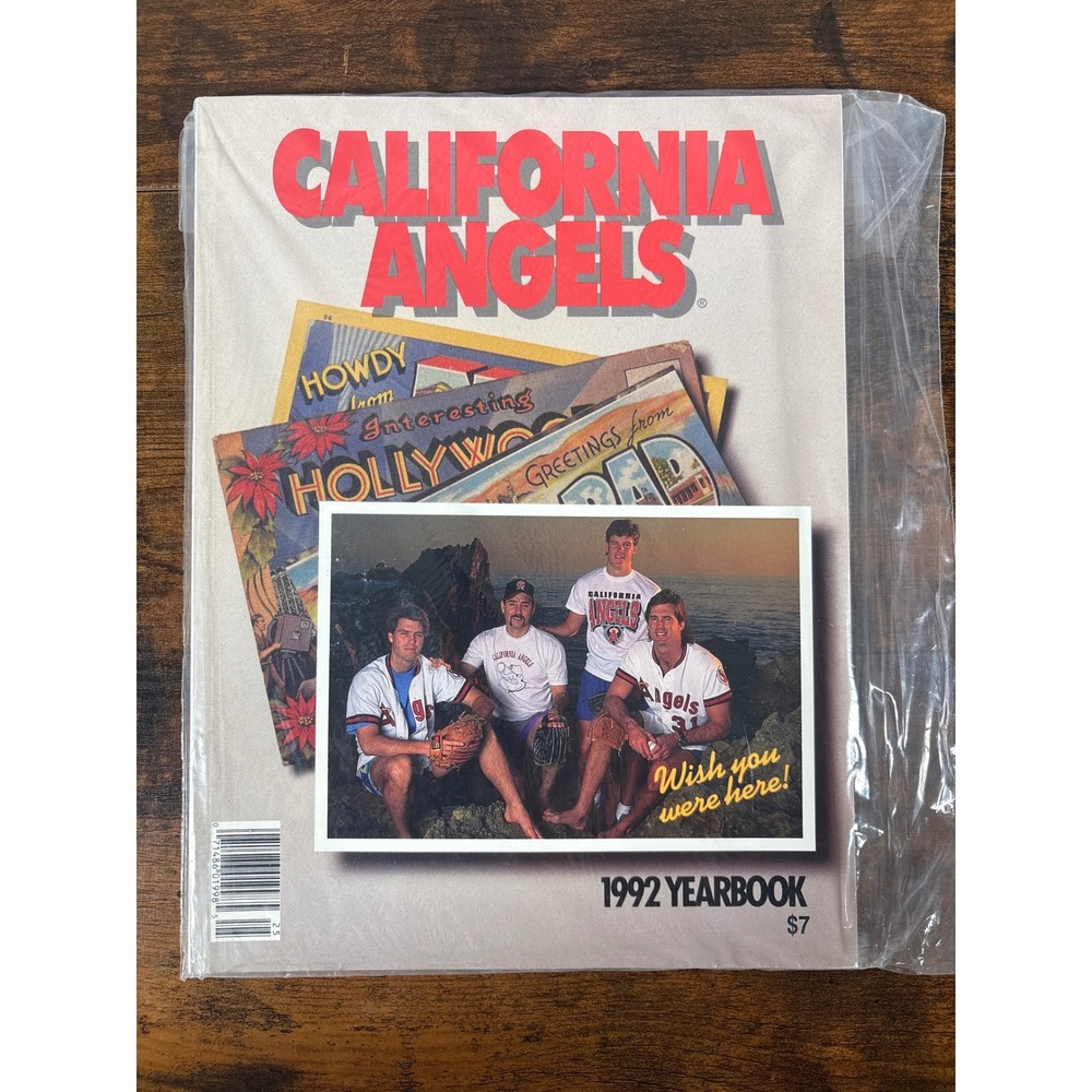 Vintage 1992 California Angels Official Yearbook MLB Baseball Media Guide